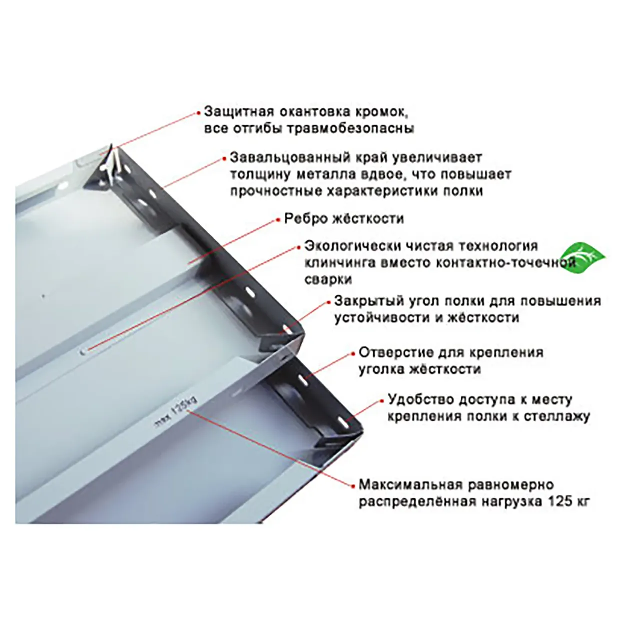 Полка СТФ 1000х700