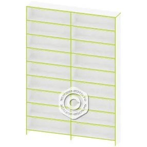 стеллаж для книг с полками ст-ад-146-1