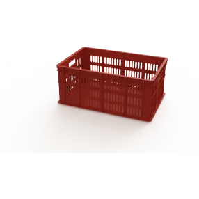 ящик универсальный пищевой перфорированные стенки, сплошное дно (600х400х250)