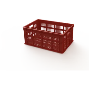 ящик универсальный пищевой лёгкий, большая перфорация (600х400х250)