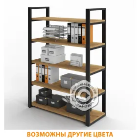 стеллаж сн-24 (лдсп дуб вотан, каркас черный)