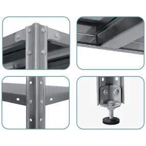 стеллаж полочный сплн «norma inox» 1800х1500х400 со сплошной полкой (нерж.сталь)