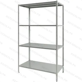 стеллаж полочный сплб «base» 2000х1200х600 со сплошной полкой (цинк)