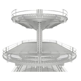 стеллаж торговый островной сетчатый с полукруглыми торцами 25 серия