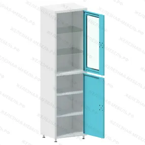 шкаф медицинский двухсекционный одностворчатый шмс скб-1см