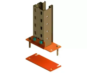 пластина рег. 130x120x3,0 мм, 2 отв., цинк