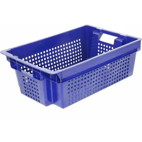 ящик п/э 600х400х200 1,5 кг дно сплошное, стенки перфорированные арт. 102-1