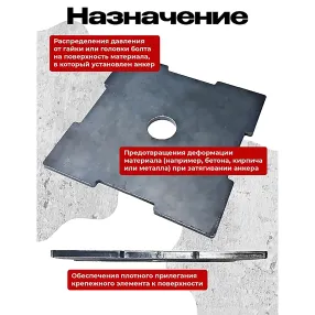 шайба под анкер 100х100 мм