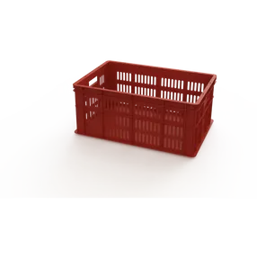 ящик универсальный пищевой перфорированные стенки, сплошное дно (600х400х250)