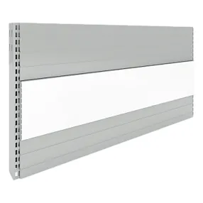 стеллаж перфорированный с креплением к стене j-hanger с рекламной панелью