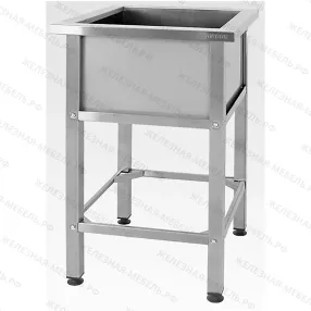 ванна моечная вмсн 700 «norma ral» 1 м/о 600х600х350 (полка с отв. борт; ножка проф. тр. 40х40)