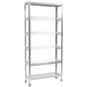 стеллаж для тарелок эконом сктк-4кэ-2м (сетки хром., каркас оцинков разборный) 1950х900х300 мм