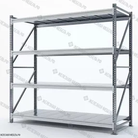 стеллаж сфм 2000х2000х800 (4 яруса с настилом) цинк