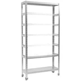 стеллаж для стаканов стандарт сксн-5кс-2м (сетки хром., каркас нерж. разборный) 1800х900х300 мм