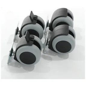 тумба офисная с пуфом практикант, 2 ящика (антрацит/вяз)