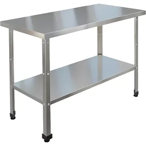 стол производственный без борта со сплошной полкой сп-16/7-п-эц