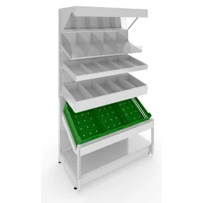 стеллаж фруктово-овощной комбинированный пристенный