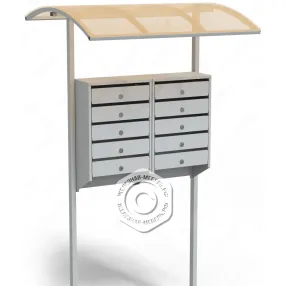 стойка для почтовых ящиков с навесом усп-1