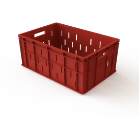 ящик универсальный пищевой тяжёлый, малая перфорация (600х400х250)