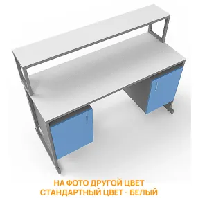 стол лабораторный с керамикой слк 21.004 (белый)