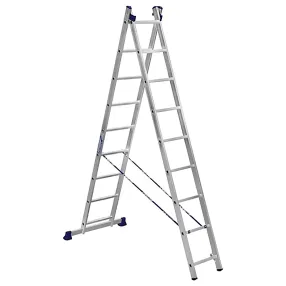 лестница двухсекционная алюминиевая 2х10 арт. 5210