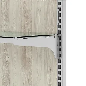 стеллаж с креплением к стене j-hanger со стеклянными полками