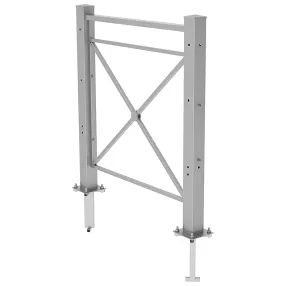 ограждение пешеходное по-1 секция тип 2 укороченная, стойка 80х80 съемная, порошковая окраска