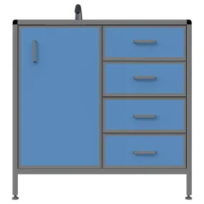 стол-мойка лабораторная med 13.004al (белый)