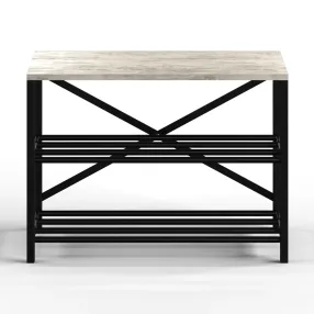 обувница gutta 500х690х290 (3 полки) каркас чёрный, настил патина