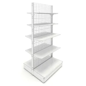 стеллаж торговый островной с сетчатой стенкой 25 серия