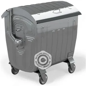 мусорный контейнер на колёсах (1100 л.) оцинкованный