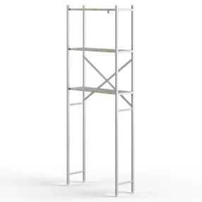 стеллаж для ванной комнаты gutta 1800х690х250 (3 полки) каркас серый, настил патина