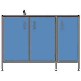 стол-мойка лабораторная med 13.005al (белый)