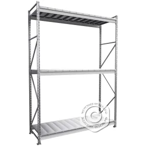 стеллаж ms pro z 2500х1800х600 (3 яруса с настилом)