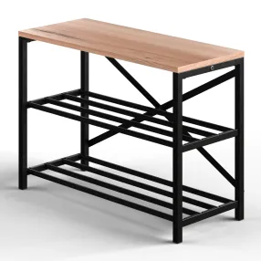 обувница gutta 500х690х290 (3 полки) каркас чёрный, настил эвок