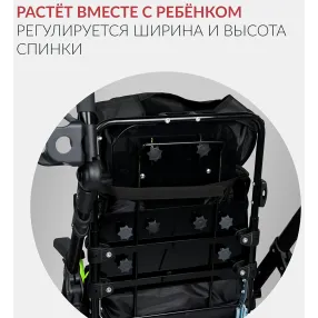 кресло-коляска эвита нео (черно-зеленая, литая)