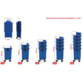 контейнер для мусора 770 л арт. 26.c19