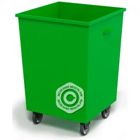 контейнер металлический для мусора кбм-0,75 на колёсах, усиленный