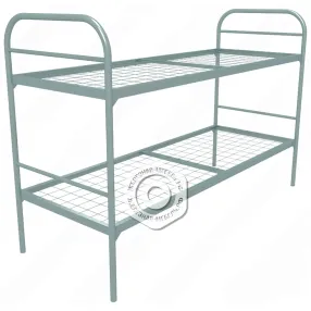 кровать металлическая двухъярусная «эконом +» (700х1900, сетка 100х50, 2 усиления, 1 перемычка)