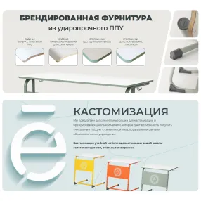 школьная парта unicum 1-местная (модель пш6/1)