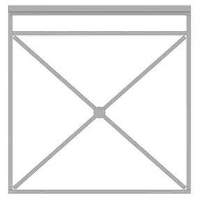 ограждение пешеходное по-1 секция тип 1 укороченная, стойка 80х80 съемная, порошковая окраска