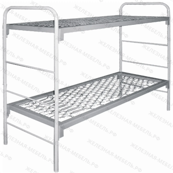 Кровать двухъярусная для строителей «Эконом», ложе 1900х800, ромбическая сетка