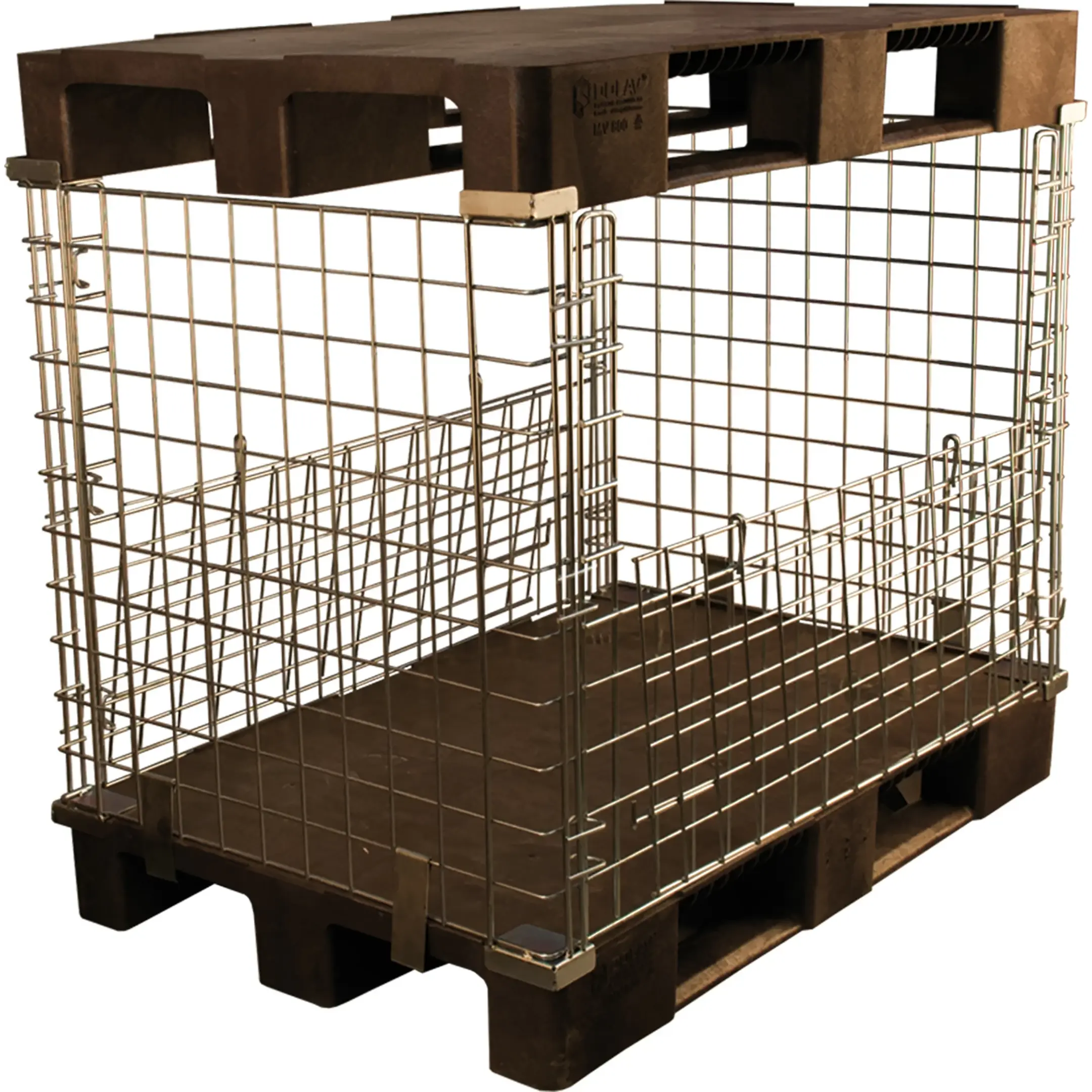 Контейнер разборный оцинкованный на паллете 1200х800х1030 мм (арт. КМБ)