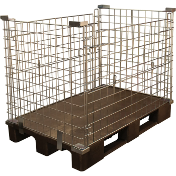 Контейнер разборный оцинкованный на паллете 1200х800х1030 мм (арт. КМБ)