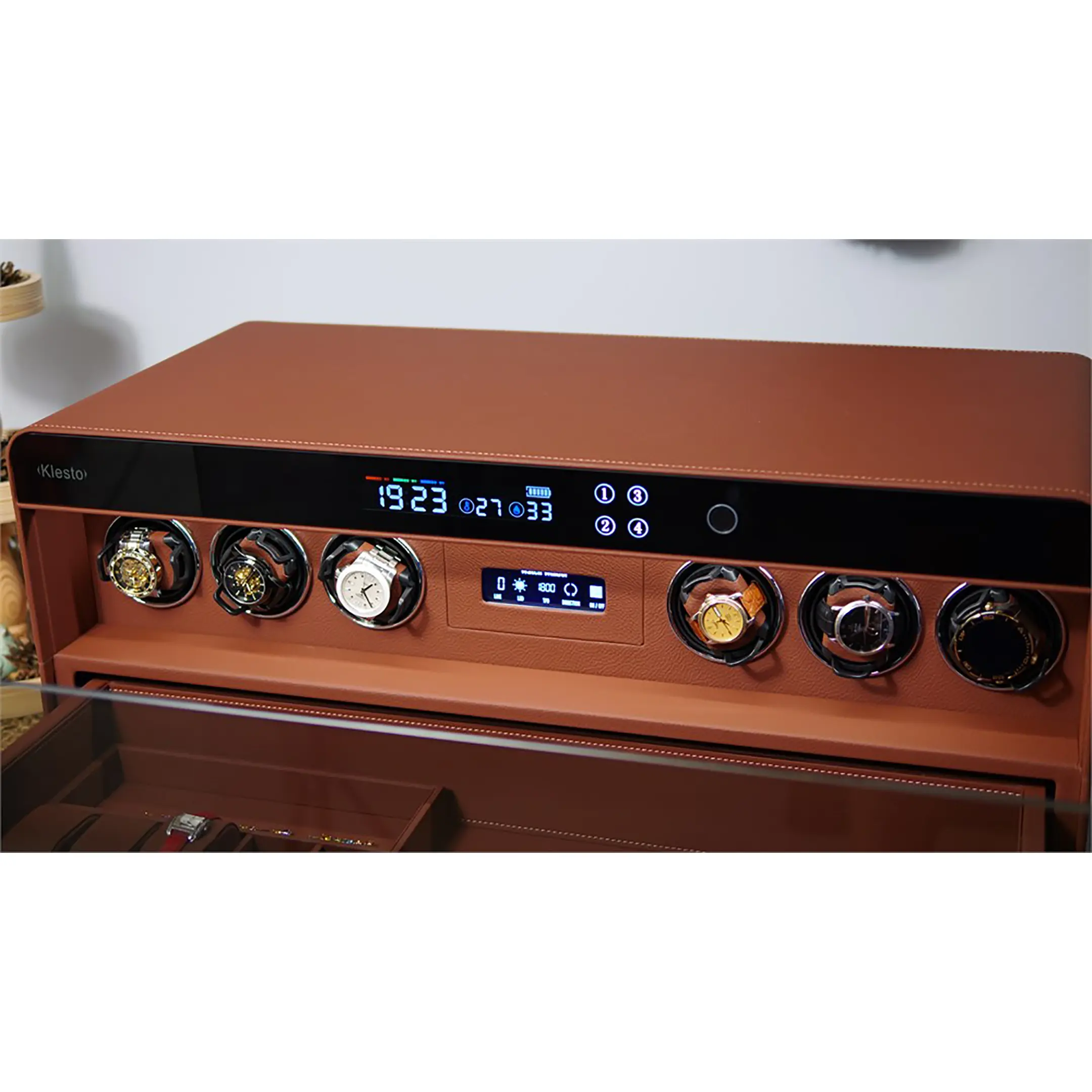Сейф мебельный Klesto Smart JSM6 рубиновая кожа